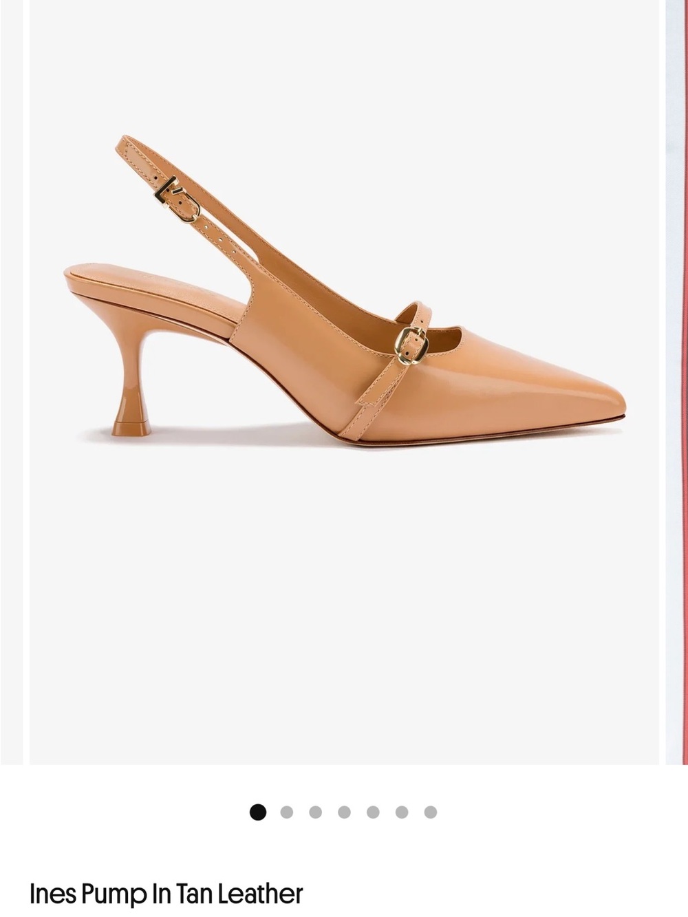 Larroude Ines Slingback Pump in Tan